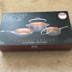 NEW ECO+CHEF 5 Piece Copper Series Cookware Set